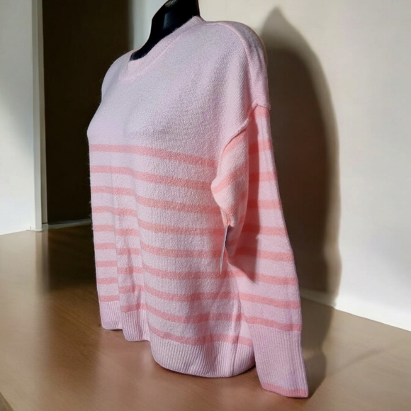 🆕️ CeCe Pink Striped Oversized Sweater - Picture 2 of 7